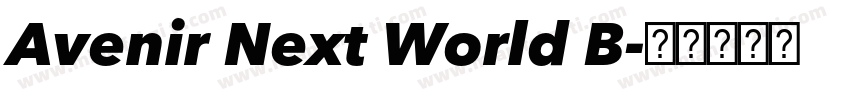Avenir Next World B字体转换